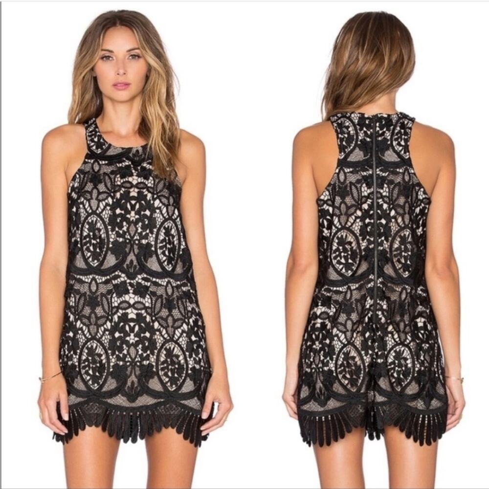 Lovers + Friends Caspian Black Lace Dress